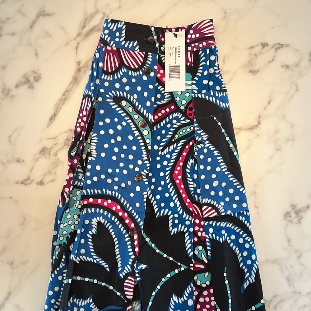 Rhode Tiana midi skirt size Medium purple flower